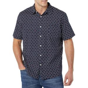 imageAmazon Essentials mens Shortsleeve Regularfit Stretch Poplin ShirtNavy Roses