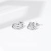 imageAmazon Essentials 14K Gold or Rhodium Plated Split HoopsRhodium