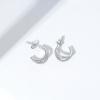 imageAmazon Essentials 14K Gold or Rhodium Plated Split HoopsRhodium