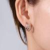 imageAmazon Essentials 14K Gold or Rhodium Plated Split HoopsRhodium