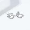 imageAmazon Essentials 14K Gold or Rhodium Plated Split HoopsRhodium