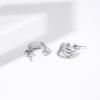 imageAmazon Essentials 14K Gold or Rhodium Plated Split HoopsRhodium