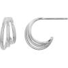 imageAmazon Essentials 14K Gold or Rhodium Plated Split HoopsRhodium