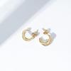 imageAmazon Essentials 14K Gold or Rhodium Plated Split HoopsYellow Gold