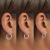 imageAmazon Essentials 14K Gold or Sterling Silver Plated Hoop SetSilver