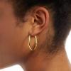 imageAmazon Essentials 14K Gold or Sterling Silver Plated Polished Dome HoopYellow Gold
