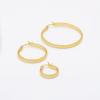 imageAmazon Essentials 14K Gold or Sterling Silver Plated Polished Dome HoopYellow Gold