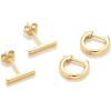 imageAmazon Essentials 14K Gold or Sterling Silver Stud ampamp Hoop SetYellow Gold