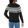 imageAmazon Essentials Crewneck Sweater for Women SoftTouchBlack Fair Isle