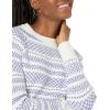 imageAmazon Essentials Crewneck Sweater for Women SoftTouchBlue White Graphic Fairisle