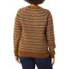 imageAmazon Essentials Crewneck Sweater for Women SoftTouchDark Chestnut Brown Geo Print