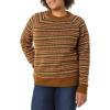 imageAmazon Essentials Crewneck Sweater for Women SoftTouchDark Chestnut Brown Geo Print