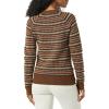 imageAmazon Essentials Crewneck Sweater for Women SoftTouchDark Chestnut Brown Geo Print
