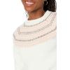 imageAmazon Essentials Crewneck Sweater for Women SoftTouchIvory Pink Fair Isle Print