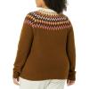 imageAmazon Essentials Crewneck Sweater for Women SoftTouchMedium Brown Fair Isle