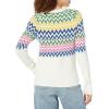imageAmazon Essentials Crewneck Sweater for Women SoftTouchWhite Winter Fairisle