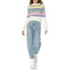 imageAmazon Essentials Crewneck Sweater for Women SoftTouchWhite Winter Fairisle
