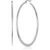 imageAmazon Essentials Gold Plated or Stainless Steel Flattened Hoop Earrings previously Amazon CollectionStainless steel