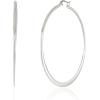 imageAmazon Essentials Gold Plated or Stainless Steel Flattened Hoop Earrings previously Amazon CollectionStainless steel