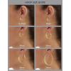 imageAmazon Essentials Gold Plated or Stainless Steel Flattened Hoop Earrings previously Amazon CollectionStainless steel