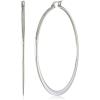 imageAmazon Essentials Gold Plated or Stainless Steel Flattened Hoop Earrings previously Amazon CollectionStainless steel