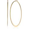 imageAmazon Essentials Gold Plated or Stainless Steel Flattened Hoop Earrings previously Amazon CollectionYellow Gold