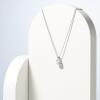 imageAmazon Essentials Plated Sterling Silver Cubic Zirconia Round Cut Solitaire Pendant Necklace 18quot previously Amazon CollectionPlatinum