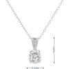 imageAmazon Essentials Plated Sterling Silver Cubic Zirconia Round Cut Solitaire Pendant Necklace 18quot previously Amazon CollectionPlatinum