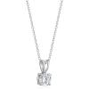 imageAmazon Essentials Plated Sterling Silver Cubic Zirconia Round Cut Solitaire Pendant Necklace 18quot previously Amazon CollectionPlatinum
