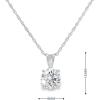 imageAmazon Essentials Plated Sterling Silver Cubic Zirconia Round Cut Solitaire Pendant Necklace 18quot previously Amazon CollectionPlatinum