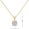imageAmazon Essentials Plated Sterling Silver Cubic Zirconia Round Cut Solitaire Pendant Necklace 18quot previously Amazon CollectionYellow Gold