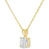 imageAmazon Essentials Plated Sterling Silver Cubic Zirconia Round Cut Solitaire Pendant Necklace 18quot previously Amazon CollectionYellow Gold