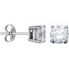 imageAmazon Essentials Plated Sterling Silver Cubic Zirconia Stud Earrings Round ampamp PrincessWhitePlatinum