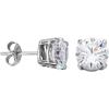 imageAmazon Essentials Plated Sterling Silver Cubic Zirconia Stud Earrings Round ampamp PrincessWhitePlatinum