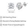 imageAmazon Essentials Plated Sterling Silver Cubic Zirconia Stud Earrings Round ampamp PrincessWhitePlatinum