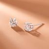 imageAmazon Essentials Plated Sterling Silver Cubic Zirconia Stud Earrings Round ampamp PrincessWhitePlatinum