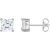 imageAmazon Essentials Plated Sterling Silver Cubic Zirconia Stud Earrings Round ampamp PrincessWhitePlatinum