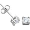 imageAmazon Essentials Plated Sterling Silver Cubic Zirconia Stud Earrings Round ampamp PrincessWhitePlatinum