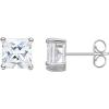 imageAmazon Essentials Plated Sterling Silver Cubic Zirconia Stud Earrings Round ampamp PrincessWhitePlatinum
