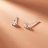imageAmazon Essentials Plated Sterling Silver Cubic Zirconia Stud Earrings Round ampamp PrincessWhitePlatinum