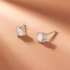 imageAmazon Essentials Plated Sterling Silver Cubic Zirconia Stud Earrings Round ampamp PrincessWhitePlatinum