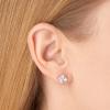 imageAmazon Essentials Plated Sterling Silver Cubic Zirconia Stud Earrings Round ampamp PrincessWhiteRose Gold