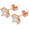 imageAmazon Essentials Plated Sterling Silver Cubic Zirconia Stud Earrings Round ampamp PrincessWhiteRose Gold