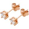 imageAmazon Essentials Plated Sterling Silver Cubic Zirconia Stud Earrings Round ampamp PrincessWhiteRose Gold