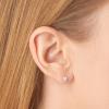 imageAmazon Essentials Plated Sterling Silver Cubic Zirconia Stud Earrings Round ampamp PrincessWhiteRose Gold