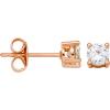 imageAmazon Essentials Plated Sterling Silver Cubic Zirconia Stud Earrings Round ampamp PrincessWhiteRose Gold