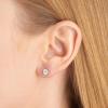 imageAmazon Essentials Plated Sterling Silver Cubic Zirconia Stud Earrings Round ampamp PrincessWhiteRose Gold