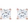 imageAmazon Essentials Plated Sterling Silver Cubic Zirconia Stud Earrings Round ampamp PrincessWhiteRose Gold