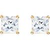 imageAmazon Essentials Plated Sterling Silver Cubic Zirconia Stud Earrings Round ampamp PrincessWhiteYellow Gold