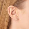 imageAmazon Essentials Plated Sterling Silver Cubic Zirconia Stud Earrings Round ampamp PrincessWhiteYellow Gold